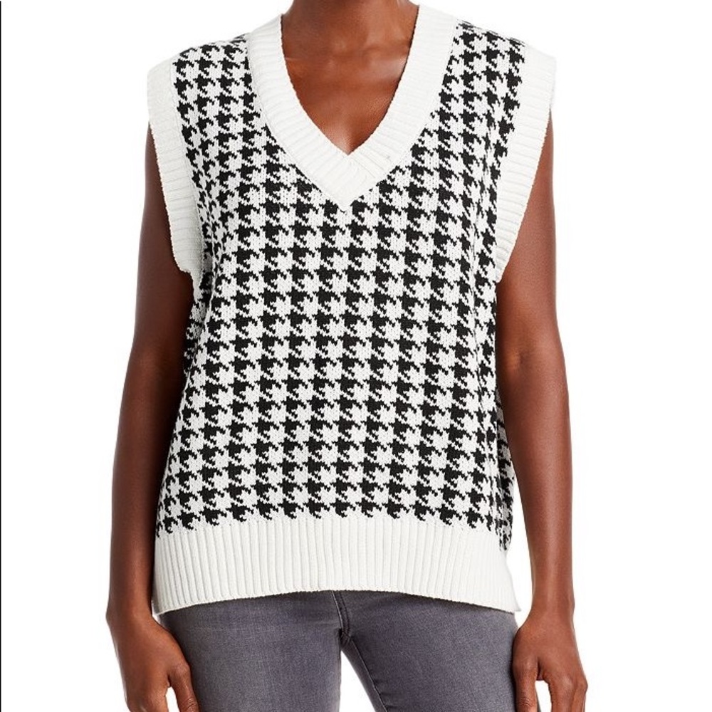 Fore Houndstooth Knit Vest - image 4